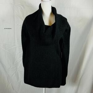 Joie Brand Women Charcoal Cowl Neck Sweater Size L Wool / Cashmere